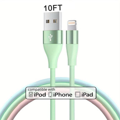 10FT [Apple Mfi Certified] USB a Cable Charging Compatible with Iphone 14 13 12 11 Pro Max XR 8 7 6 plus SE and More Cellphone, Mobile Phone Portable Charger Cable for Car Summer, Car Charger Cable for Smartphone Electronic Products