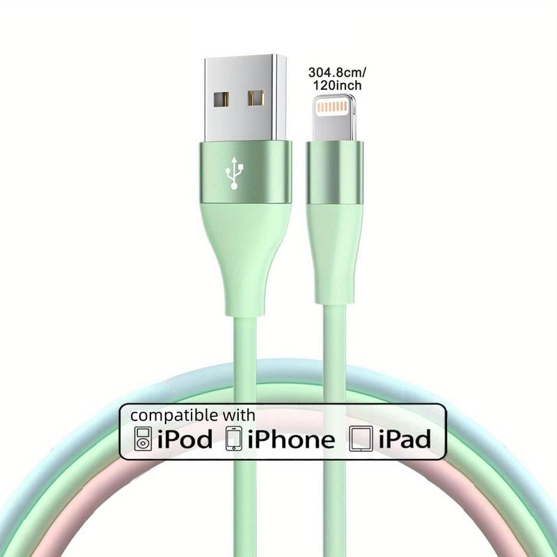 10FT [Apple Mfi Certified] USB a Cable Charging Compatible with Iphone 14 13 12 11 Pro Max XR 8 7 6 plus SE and More Cellphone, Mobile Phone Portable Charger Cable for Car Summer, Car Charger Cable for Smartphone Electronic Products